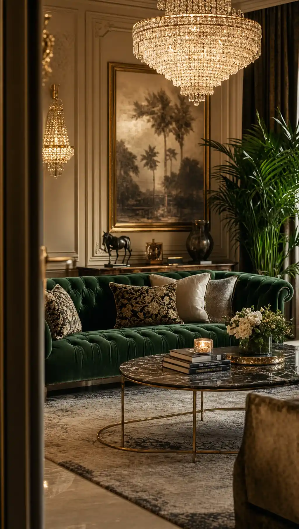 Green Velvet Sofa Living Room Ideas 10