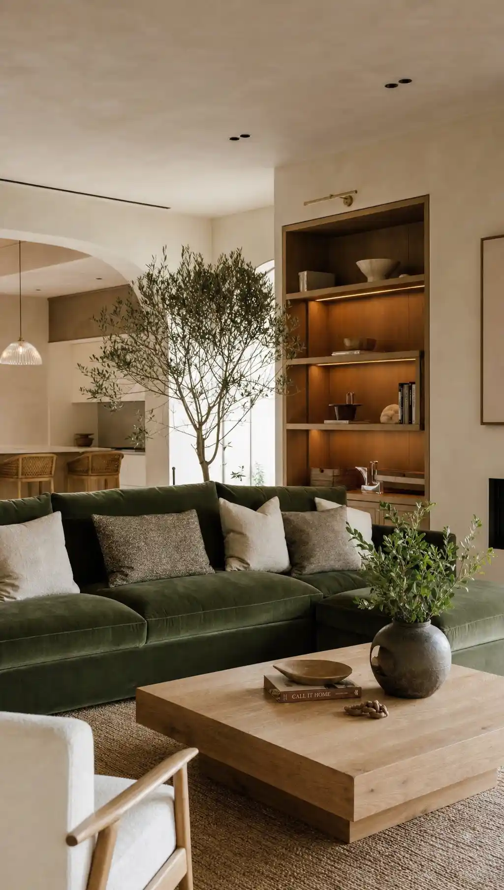 Green Velvet Sofa Living Room Ideas 11