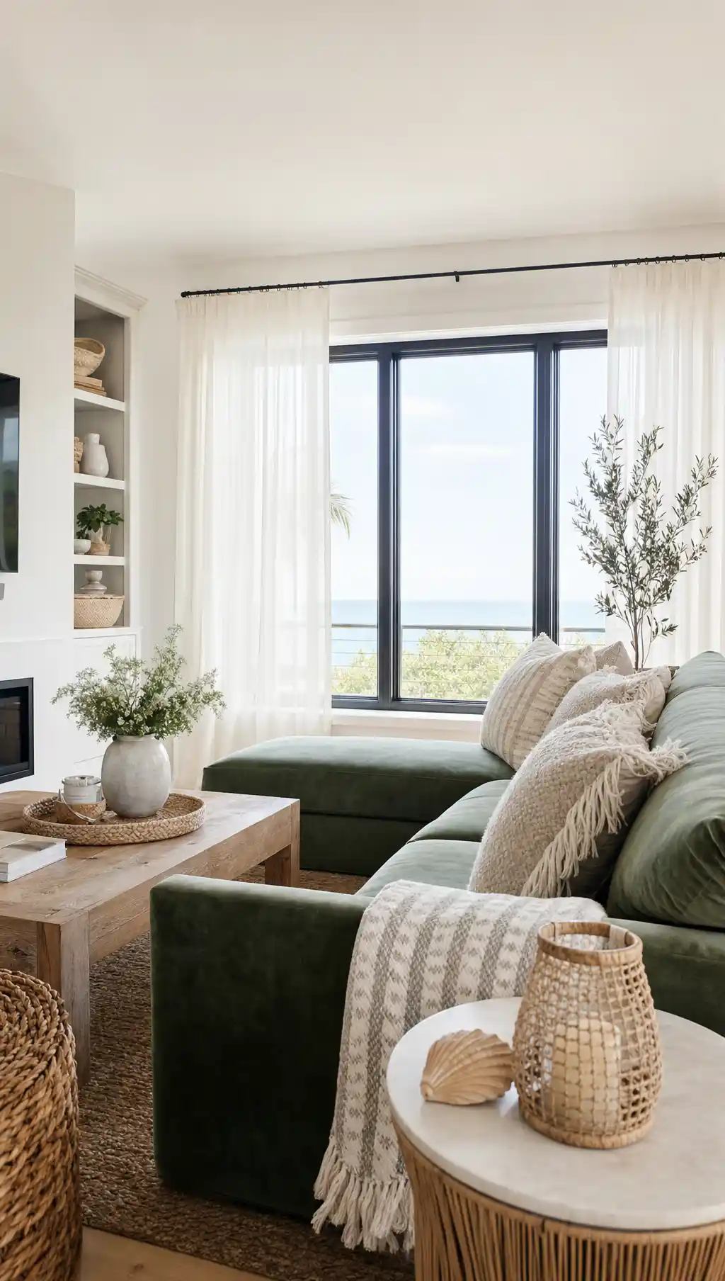 Green Velvet Sofa Living Room Ideas 6