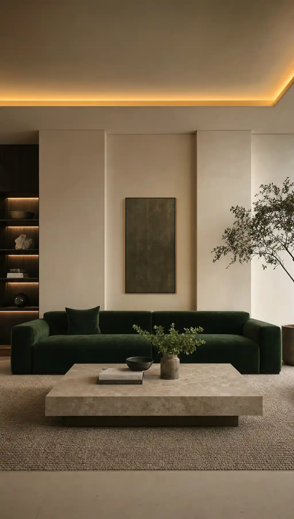 Green Velvet Sofa Living Room Ideas 8
