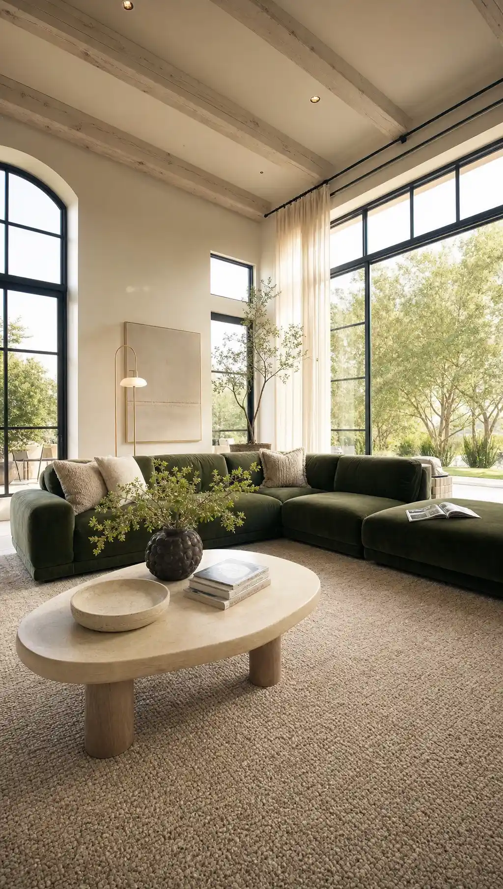 Green Velvet Sofa Living Room Ideas 9
