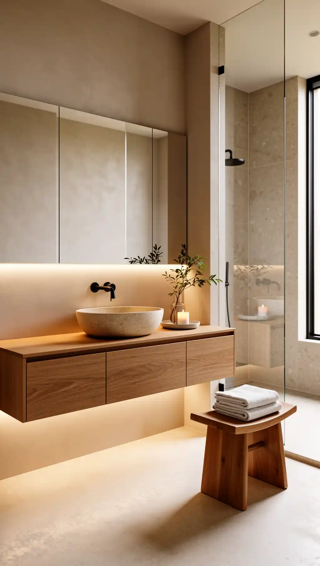 Japandi Bathroom Decor 1