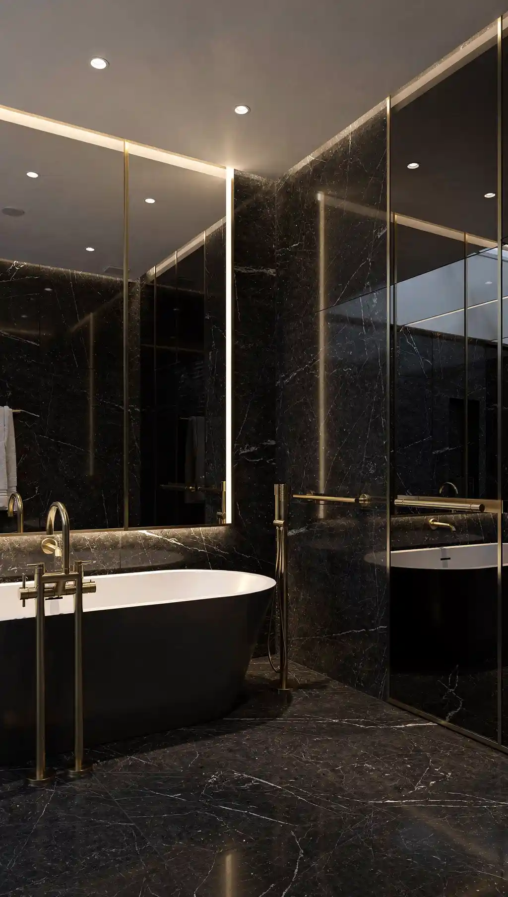 Luxury Dark Bathroom Design Ideas 2