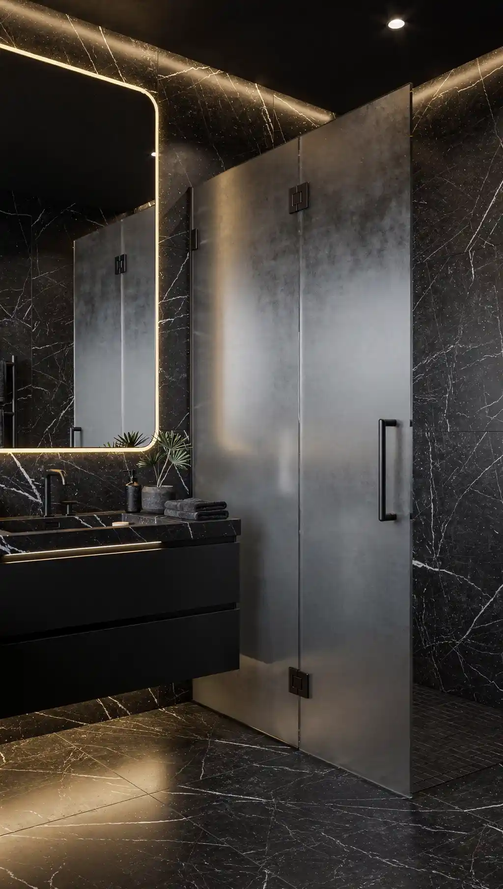 Luxury Dark Bathroom Design Ideas 8