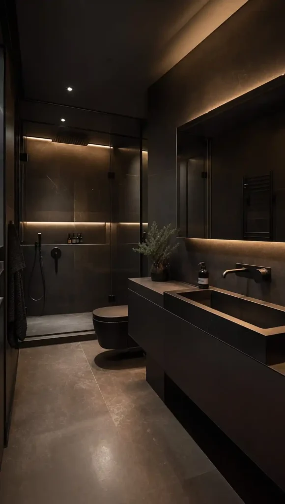 dark modern bathroom 6