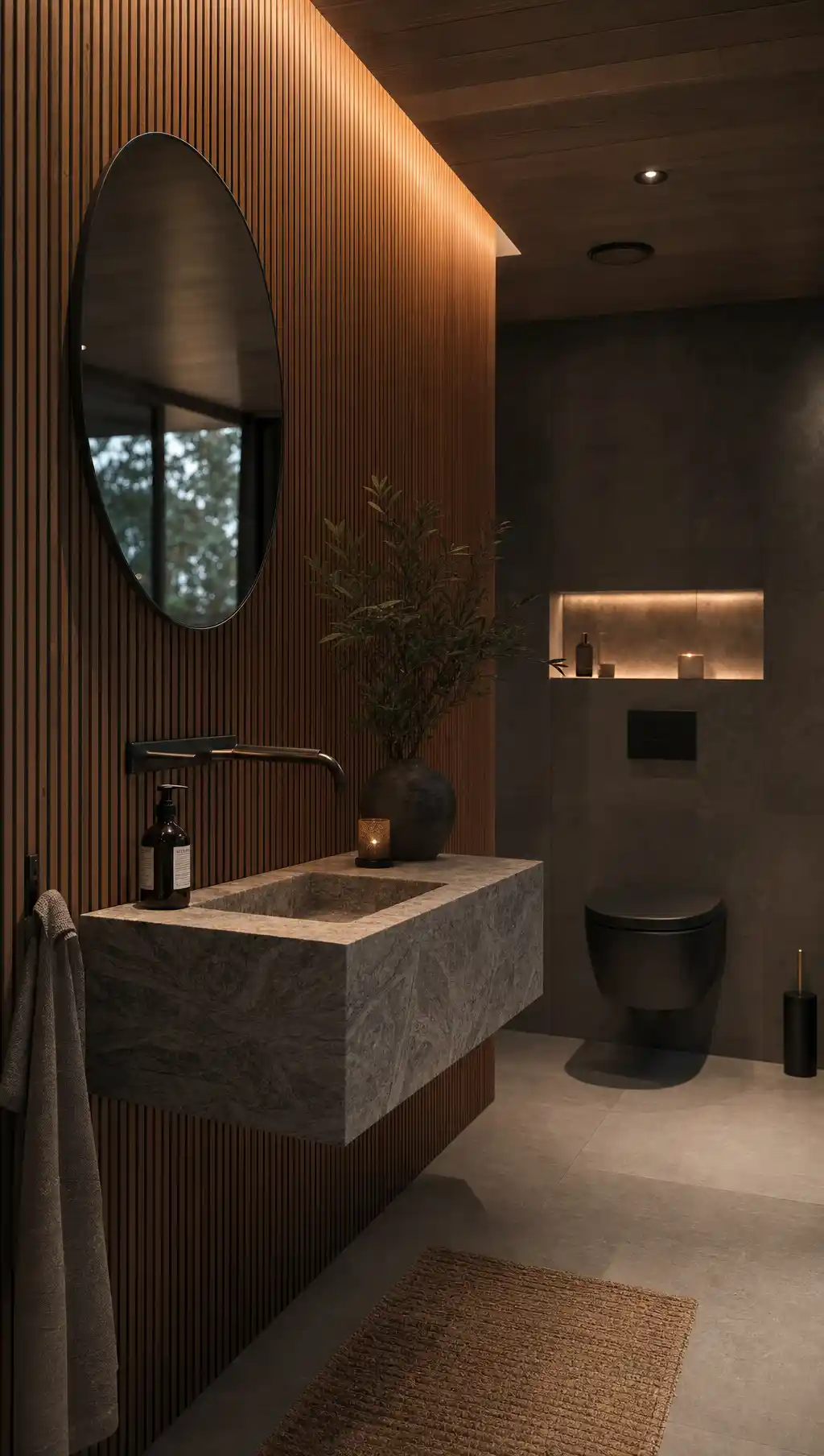 dark modern bathroom 7