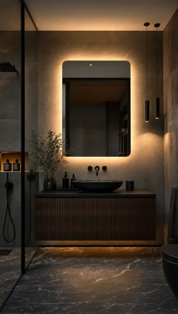 dark modern bathroom 8
