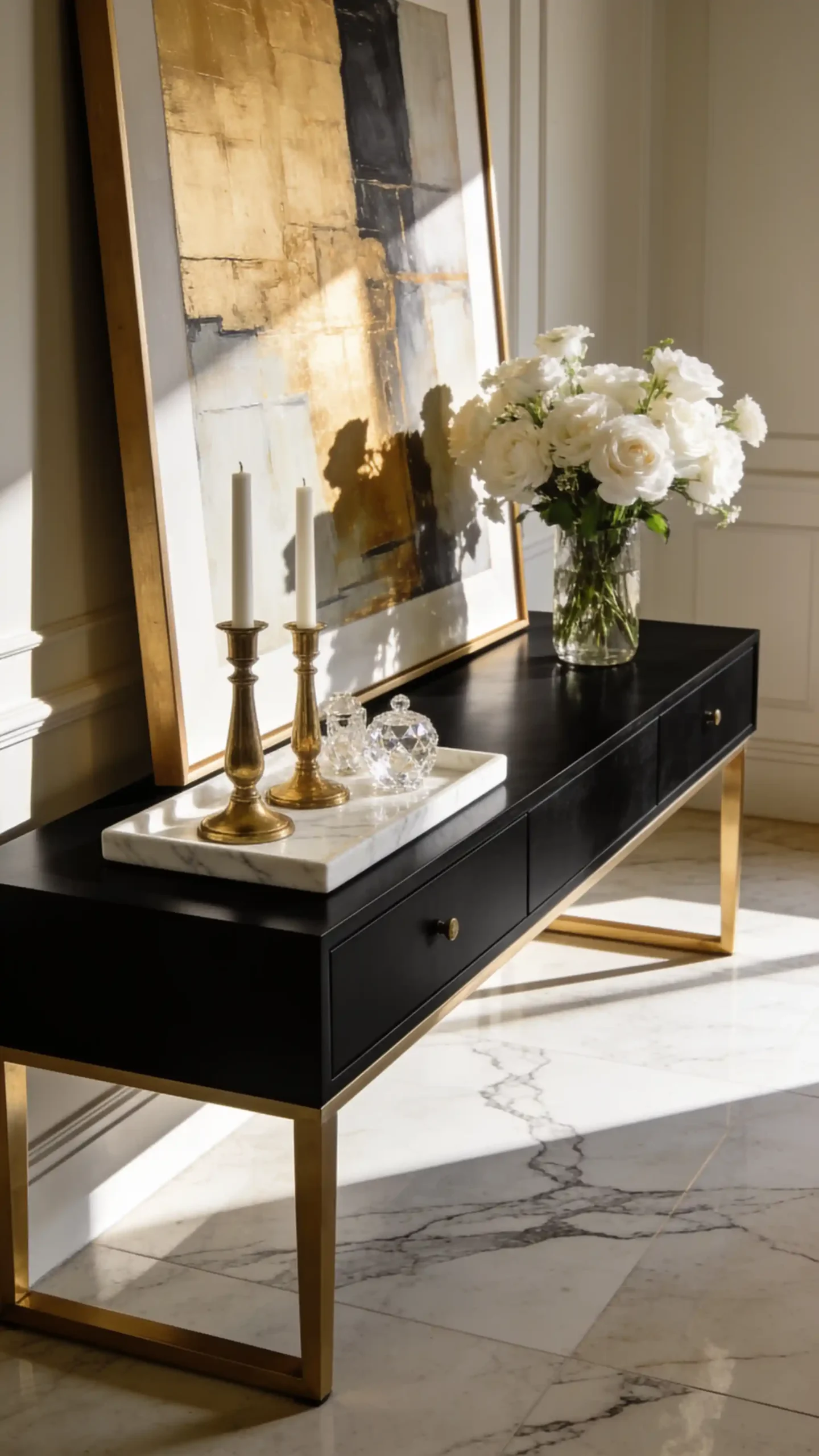 Black Console Table Decor 8