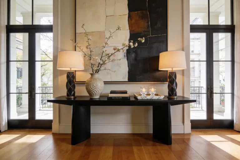 Black Console Table Decor featured